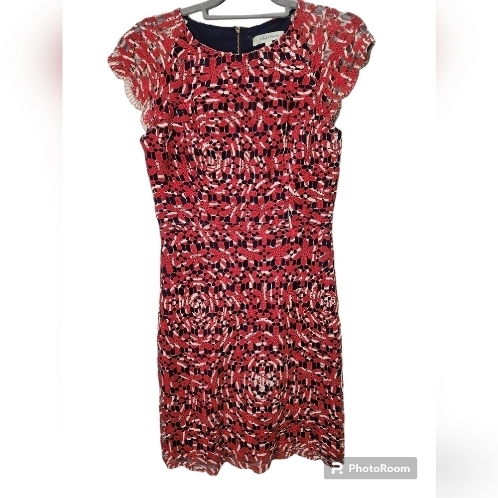 Beth Bowley Anthropologie Swirl Crochet dress Size 4
